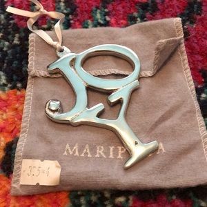 Mariposa Recycled Aluminum Joy Ornament-Re…